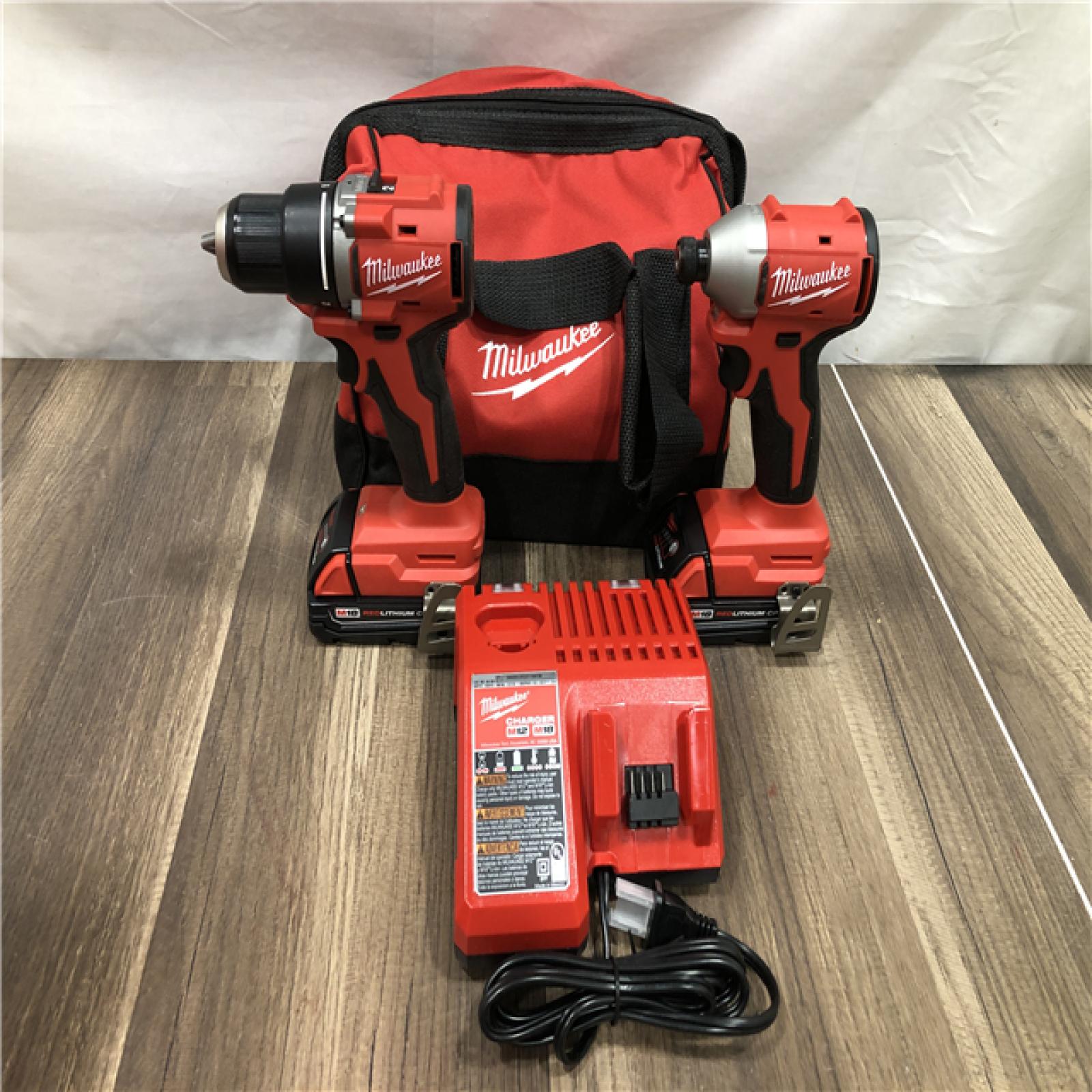 AS-IS Milwaukee 18V Lithium-Ion Brushless Cordless Compact Drill/Impact Combo Kit