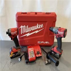 AS-IS - MILWAUKEE FUEL 18V Lithium-Ion Brushless Cordless Hammer Drill and Impact Driver Combo Kit