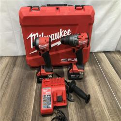 AS-IS Milwaukee FUEL 18V Lithium-Ion Brushless Cordless Hammer Drill and Impact Driver Combo Kit