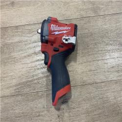 AS-IS Milwaukee FUEL 12V Lithium-Ion Brushless Cordless Stubby 3/8 in. Impact Wrench (Tool-Only)
