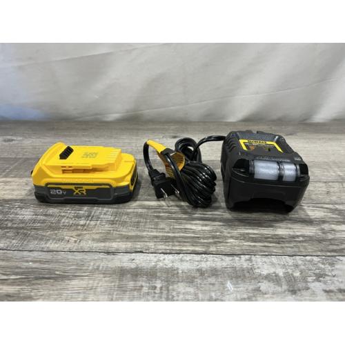 AS-IS DEWALT 20V MAX XR POWERSTACK Lithium-Ion Battery Starter Kit with 1.7Ah Battery and Charger