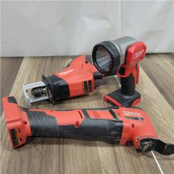 AS-IS Milwaukee M18 18V Lithium-Ion Cordless Combo Kit (5-Tool) with (2) Batteries, Charger and Tool Bag