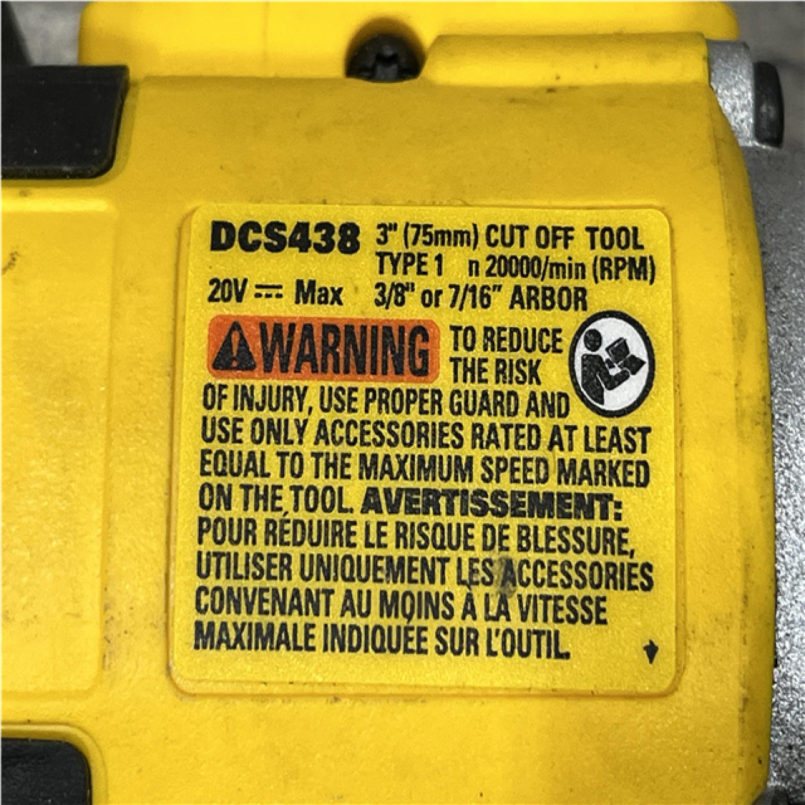 AS-IS DEWALT 20V XR Cordless 3 in. Cut-Off Tool (Tool Only)