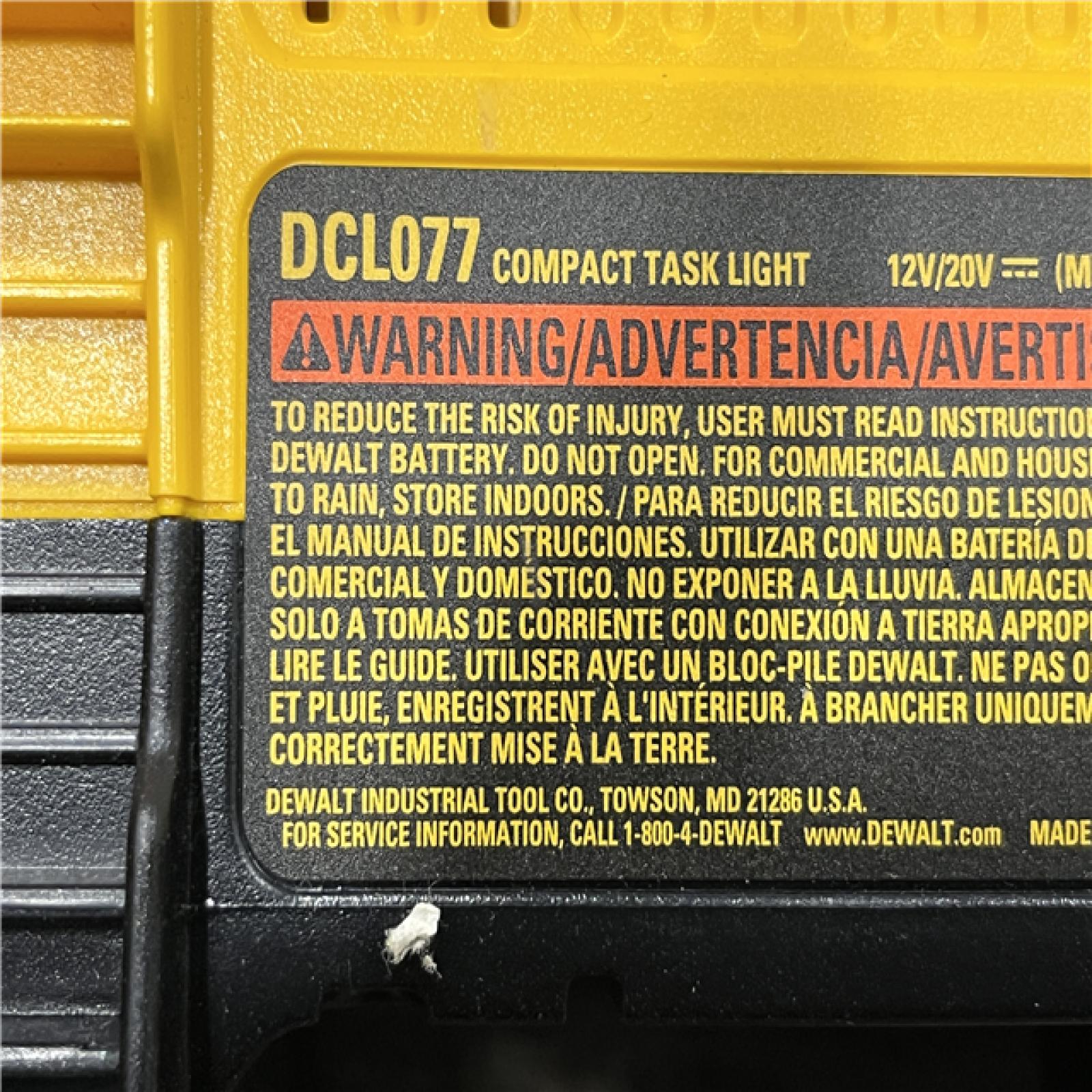 AS-IS DEWALT 20V MAX Compact Cordless Task Lightt (Tool Only)