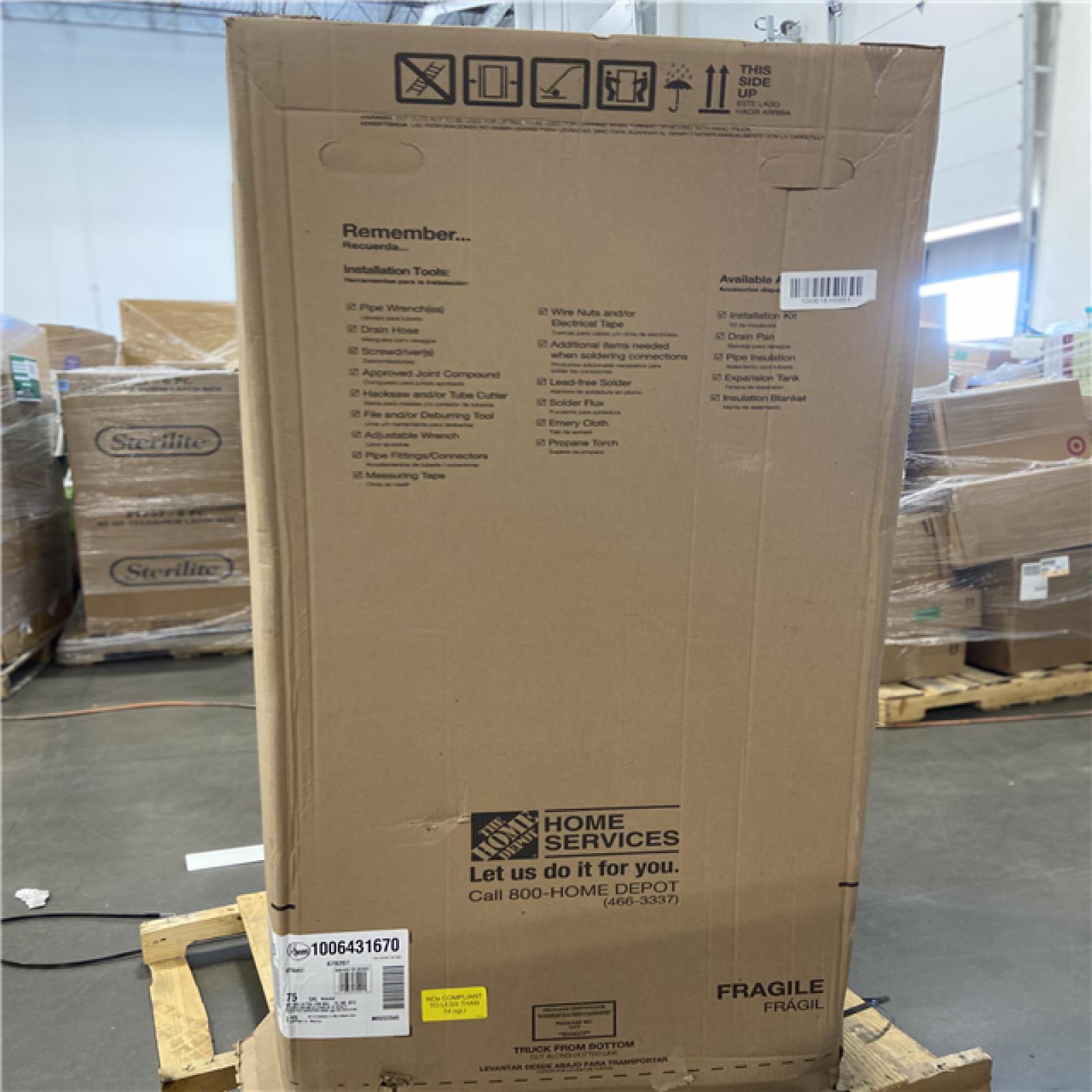 DALLAS LOCATION - Rheem Performance 75 Gal. Tall 75,100 BTU Ultra Low NOx (ULN) Natural Gas Water Heater with 6-Year Warranty