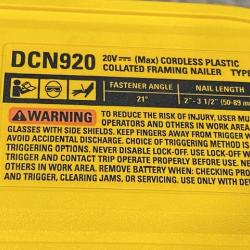 AS-IS DEWALT 20-Volt 21° Cordless Framing Nailer (Tool-Only)