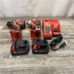AS-IS Milwaukee 18V Lithium-Ion Cordless Drill Driver/Impact Driver Combo Kit