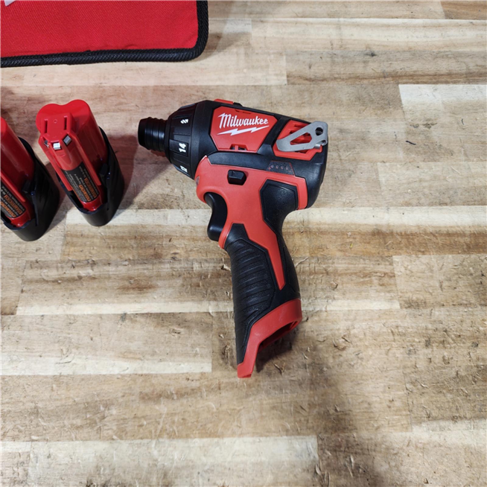 HOUSTON LOCATION - AS - IS Milwaukee 12V Lithium-Ion Cordless 1/4 in. Hex Screwdriver Kit