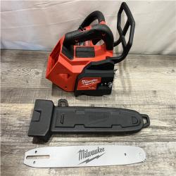 AS-IS Milwaukee FUEL 14 in. 18V Lithium-Ion Brushless Cordless Battery Top Handle Chainsaw (Tool Only)