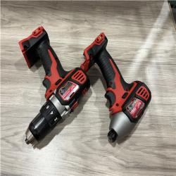 AS-IS Milwaukee 18V Lithium-Ion Cordless Drill Driver/Impact Driver Combo Kit