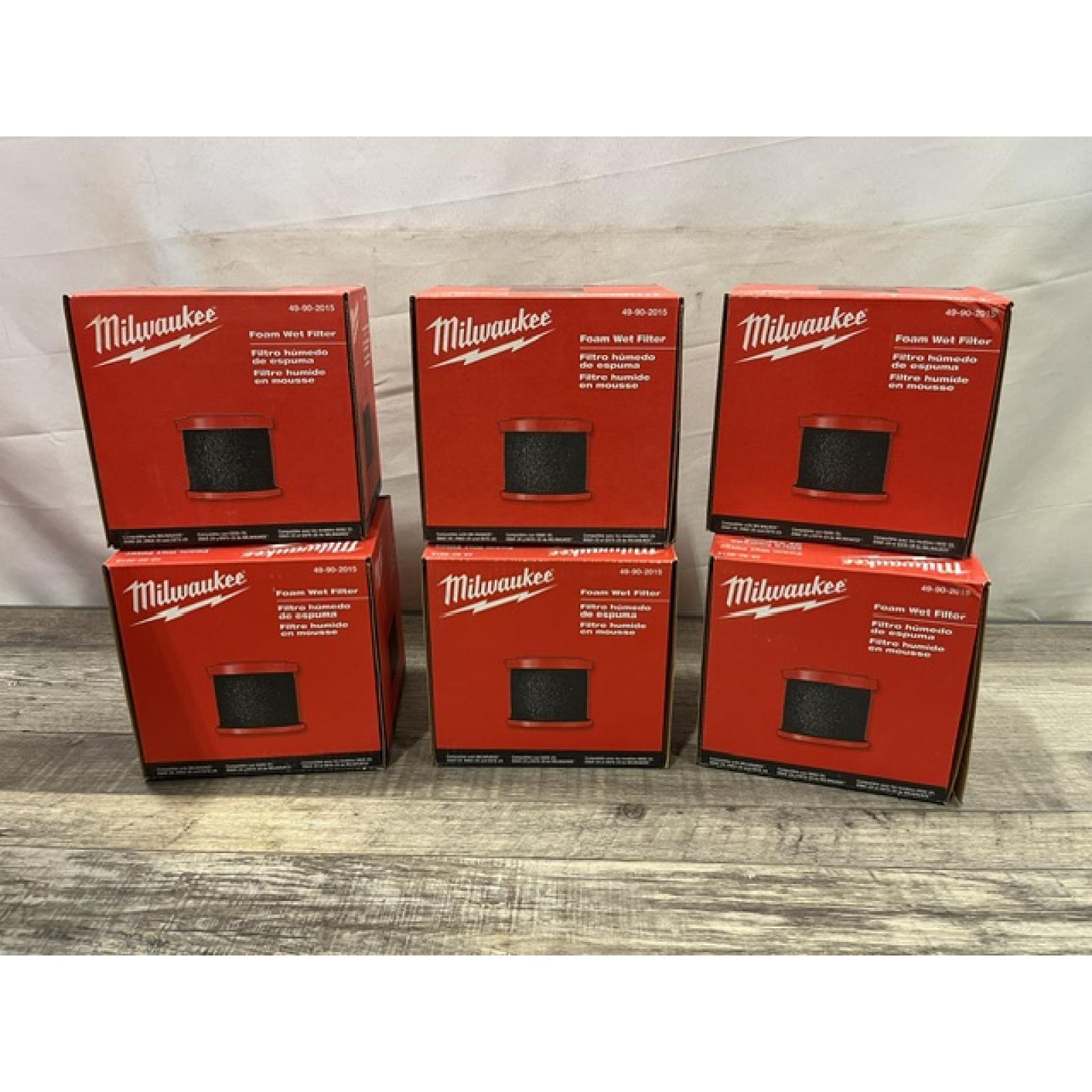 NEW -  Milwaukee Foam Wet Filter (Lot Of 6)