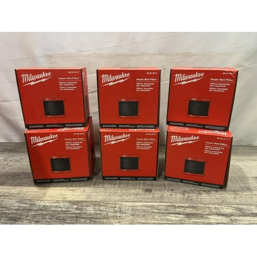 NEW -  Milwaukee Foam Wet Filter (Lot Of 6)