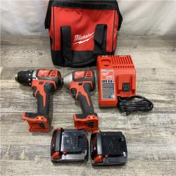 AS-IS Milwaukee 18V Lithium-Ion Cordless Drill Driver/Impact Driver Combo Kit