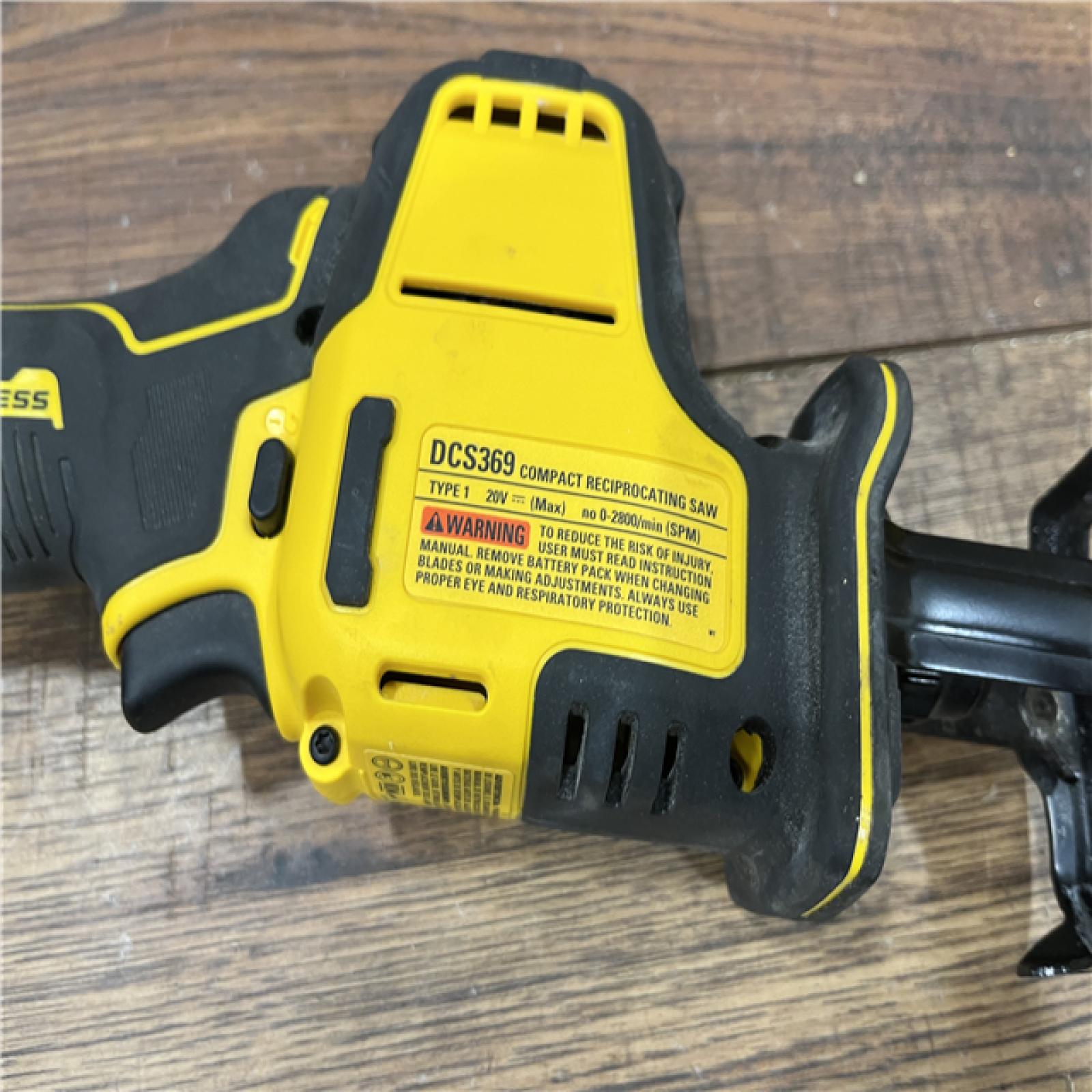 AS-IS Dewalt DCS369B ATOMIC 20V MAX Cordless One-Handed Reciprocating Saw (Tool Only)
