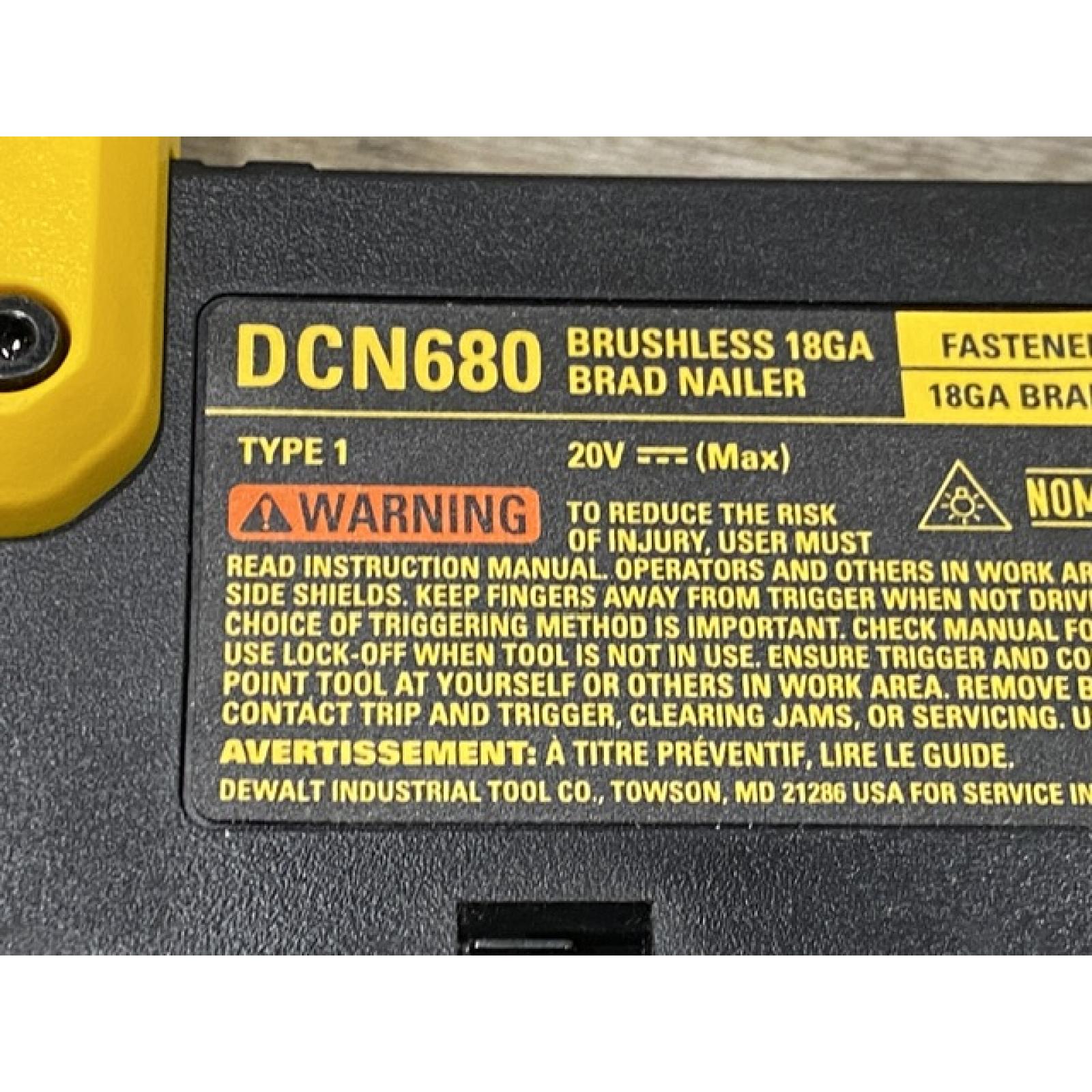 AS-IS DEWALT 20V MAX XR Lithium-Ion Electric Cordless 18-Gauge Brad Nailer (Tool Only)