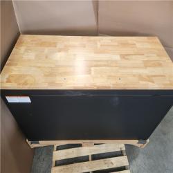 Phoenix NEW Husky 61 in. W x 23 in. D Heavy Duty 15-Drawer Mobile Workbench Tool Chest with Solid Wood Top in Matte Black