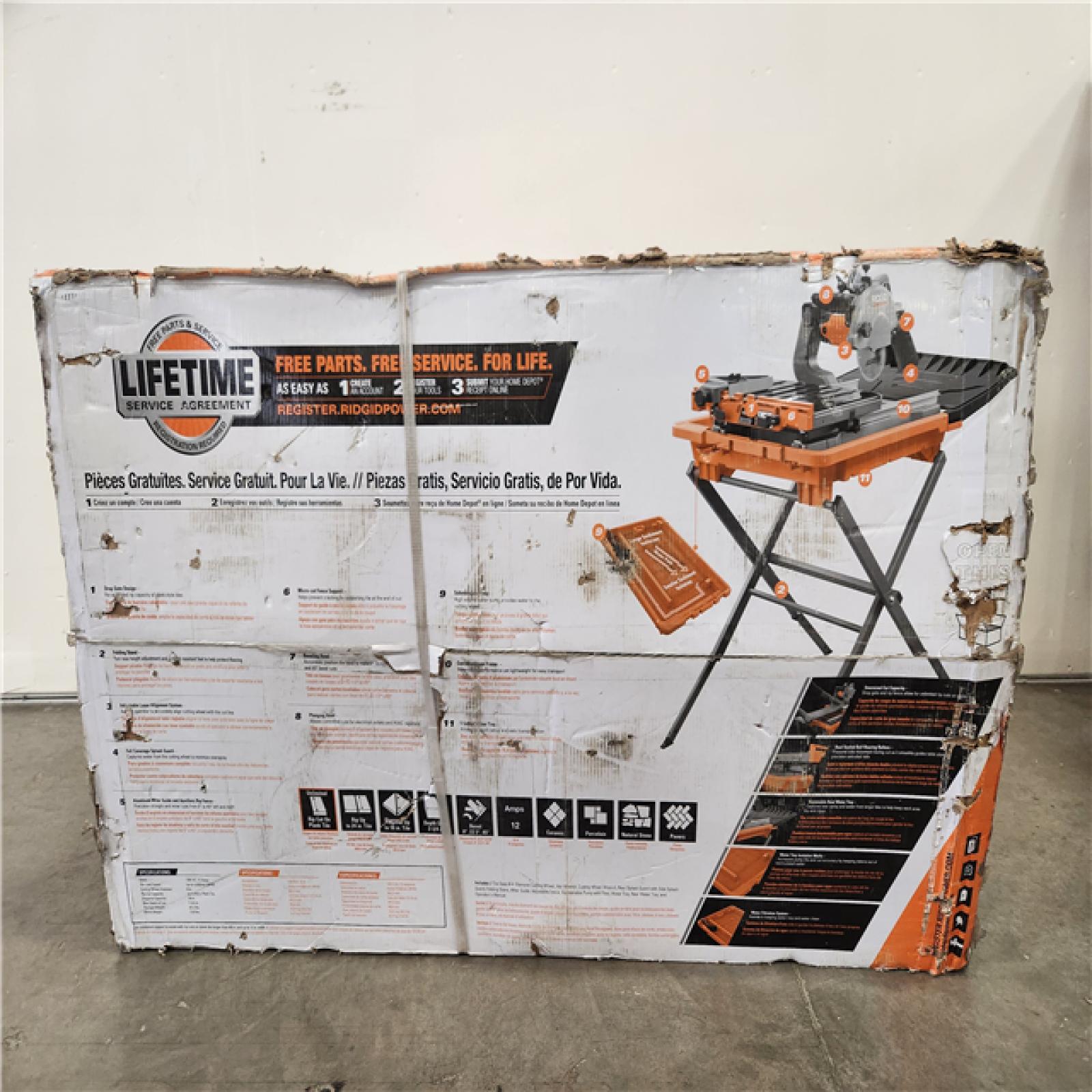 Phoenix Location RIDGID 12 Amp 8 in. Blade Corded Wet Tile Saw with Extended Rip