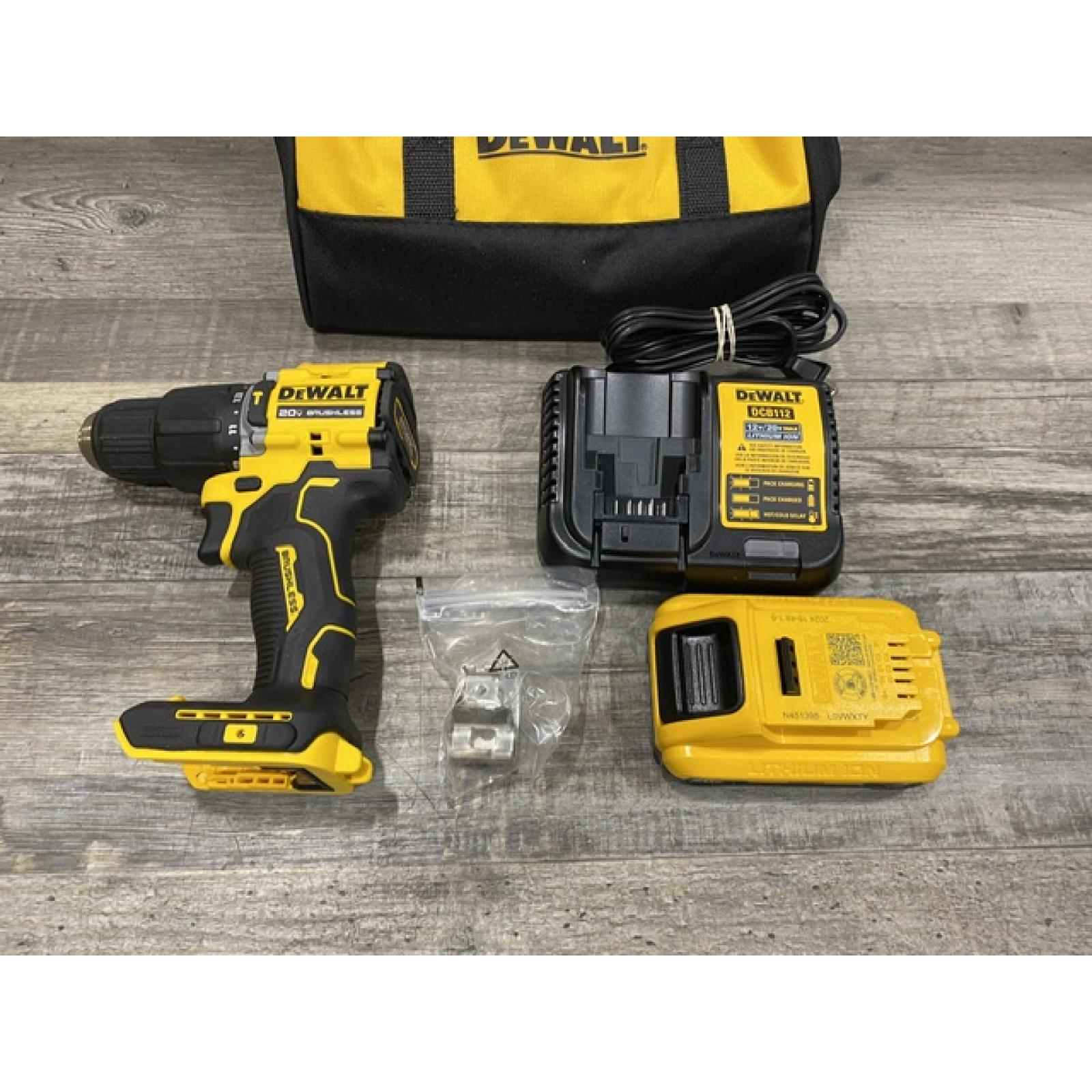 AS-IS DEWALT ATOMIC 20V Cordless 1/2 in. Compact Hammer Drill Kit