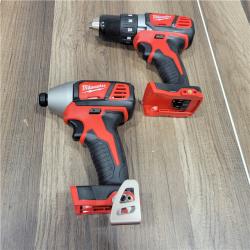 AS-IS Milwaukee M18 18V Cordless Brushed 2 Tool Drill/Driver and Impact Driver Kit