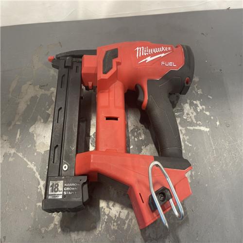 AS-IS- MILWAUKEE FUEL 18V Cordless 18-Gauge 1/4 in. Narrow Crown Stapler (Tool-Only)