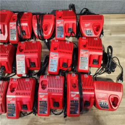 HOUSTON LOCATION - AS-IS MILWAUKEE BATTERY CHARGER PACK QTY - 16