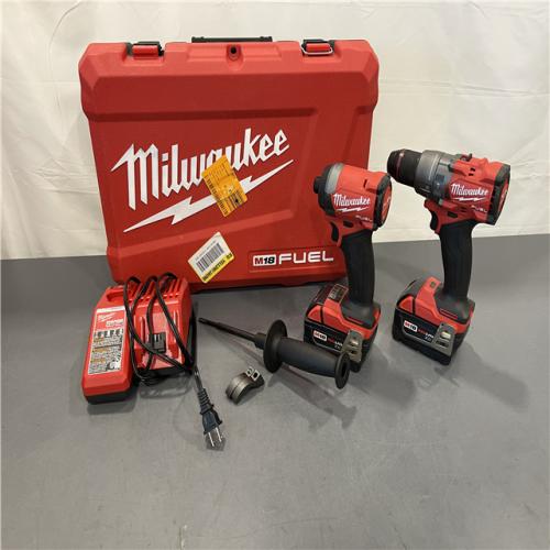 AS-IS - MILWAUKEE FUEL 18V Lithium-Ion Brushless Cordless Hammer Drill and Impact Driver Combo Kit