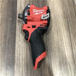 AS-IS Milwaukee FUEL 12V Lithium-Ion Brushless Cordless Stubby 1/2 in. Impact Wrench (Tool-Only)