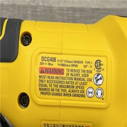 AS-IS DEWALT 20V MAX Cordless Brushless 4-1/2 in. Angle Grinder with Paddle Switch (Tool Only)