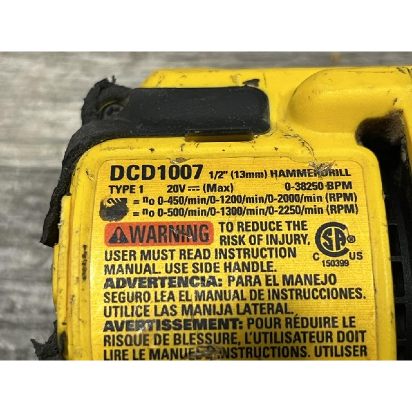 AS-IS DEWALT 20V MAX Brushless Cordless 1/2 3-Speed Hammer Drill (Tool-Only)