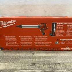 NEW -Milwaukee 12V Lithium-ion Cordless 20 oz. Aluminum Barrel Adhesive and Caulk Gun Kit