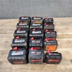 HOUSTON LOCATION - AS-IS MILWAUKEE BATTERY PACK QTY - 15