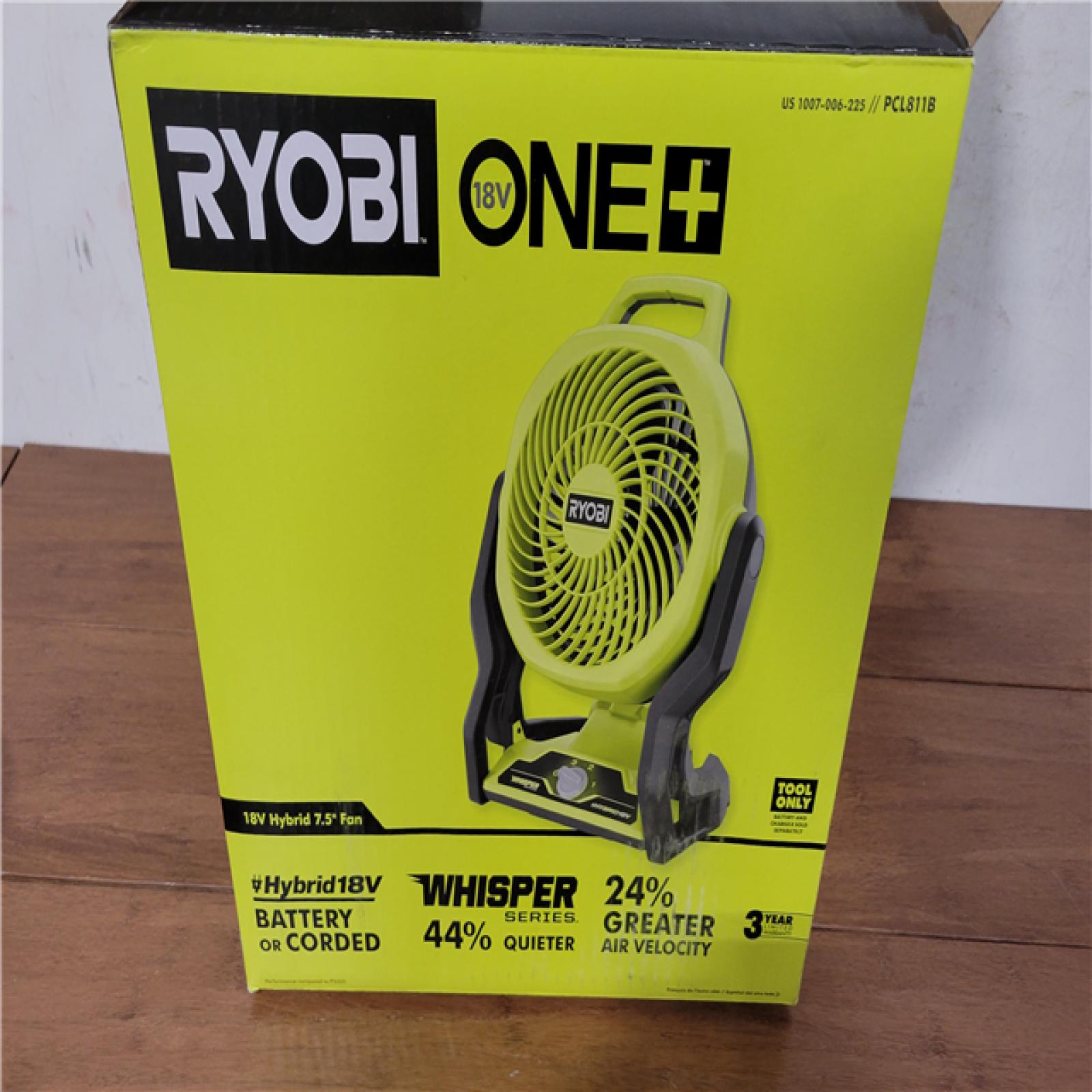 California AS-IS Ryobi One+ 18V Hybrid 7.5 Fan (Tool Only)