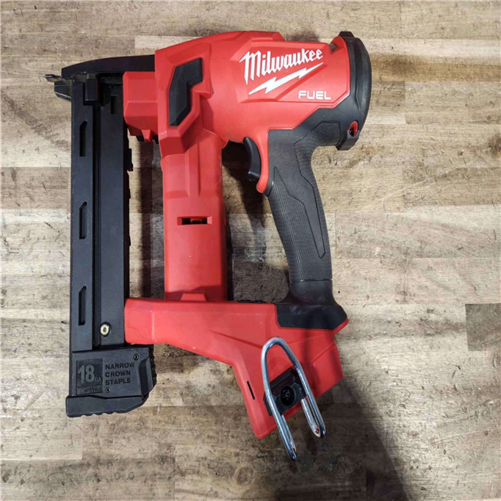 HOUSTON LOCATION - AS-IS Milwaukee FUEL 18-Volt Lithium-Ion Brushless Cordless 18-Gauge 1/4 in. Narrow Crown Stapler (Tool-Only)