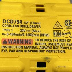 AS-IS DEWALT Atomic 20V Lithium-Ion Cordless Compact 1/2 in. Drill/Driver Kit