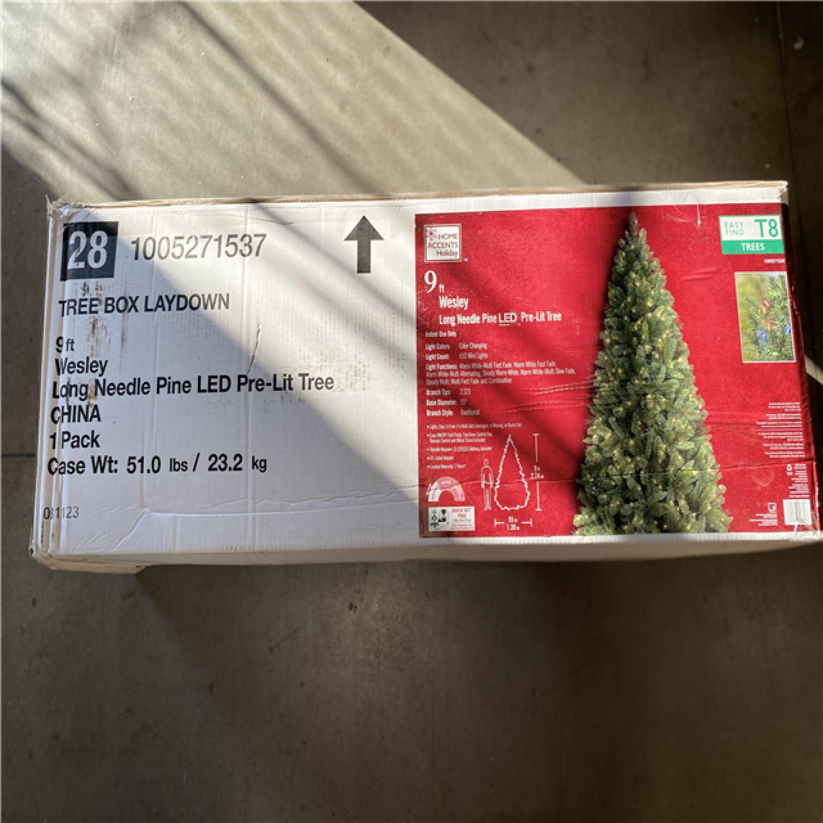 NEW! - Home Accents Holiday 9 ft. Pre-Lit LED Wesley Pine Artificial Christmas Tree