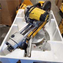 AS-IS DEWALT 15 Amp Corded 12 in. Double Bevel Sliding Compound Miter Saw with XPS Technology, Blade Wrench and Material Clamp