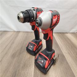 AS-IS- Milwaukee 18V Cordless Brushed 2-Tool Drill/Driver and Impact Driver Kit