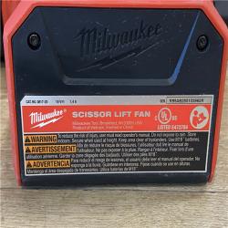 AS IS- MILWAUKEE 18-Volt Lithium-Ion Brushless Cordless Scissor Lift Fan (Tool-Only)