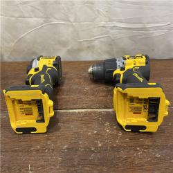 AS-IS DEWALT 20V MAX XR Hammer Drill and ATOMIC Impact Driver 2 Tool Cordless Combo Kit with (2) 4.0Ah Batteries, Charger, and Bag
