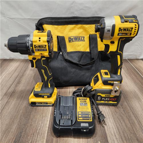 AS-IS- Dewalt 20V MAX ATOMIC Compact Cordless Drill Driver and Impact Driver Combo Kit-(Batteries  Charger and Bag)