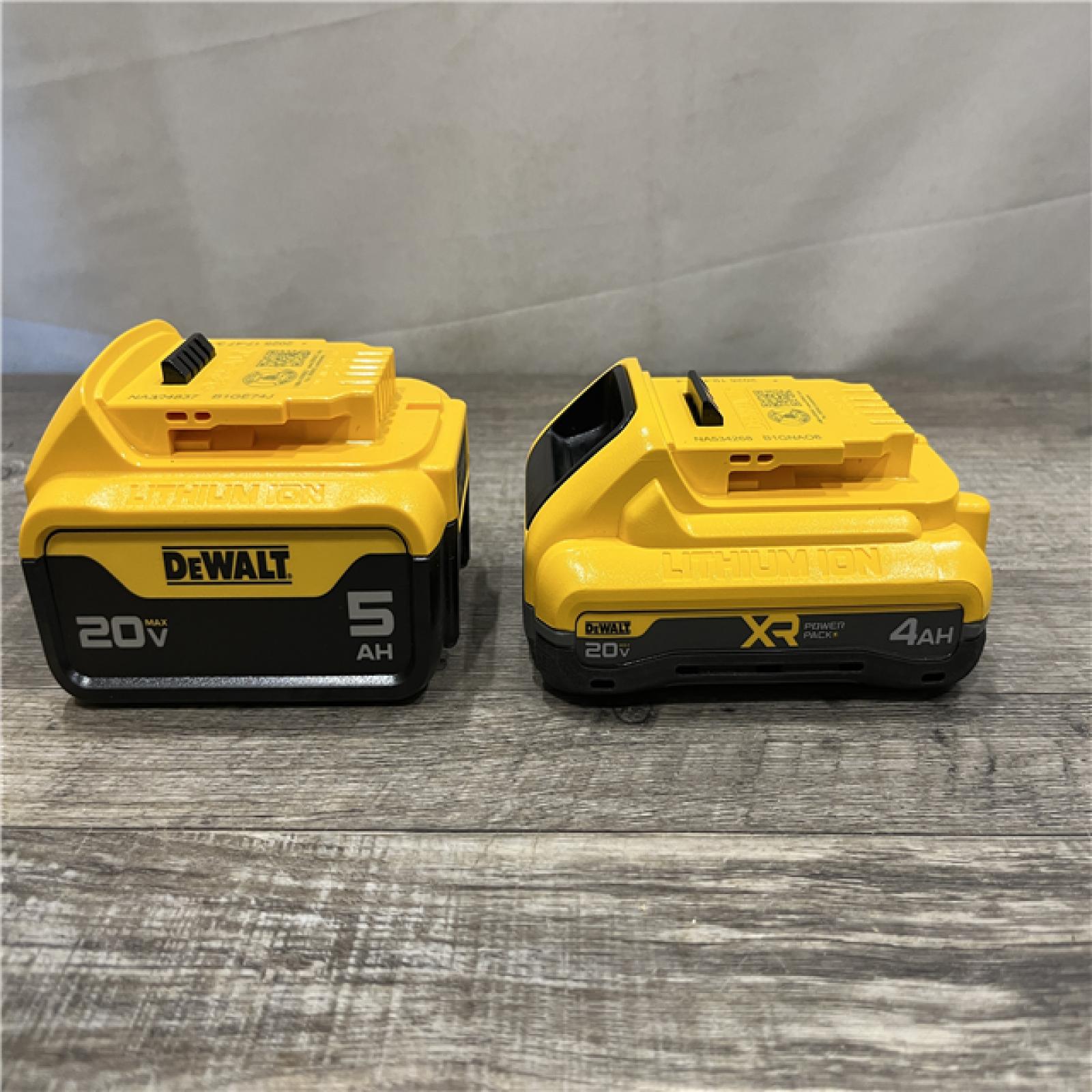 AS-IS DEWALT 20V MAX Lithium-Ion Starter Kit with 4.0 Ah and 5.0 Ah Batteries and Charger