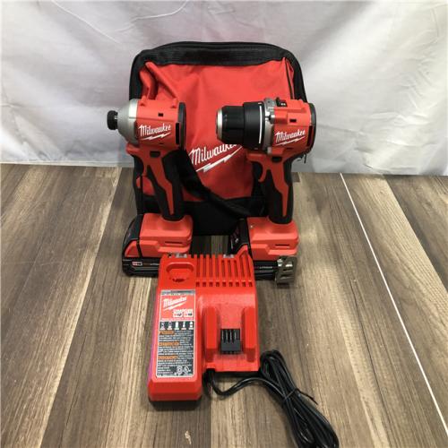 AS-IS Milwaukee 18V Lithium-Ion Brushless Cordless Compact Drill/Impact Combo Kit