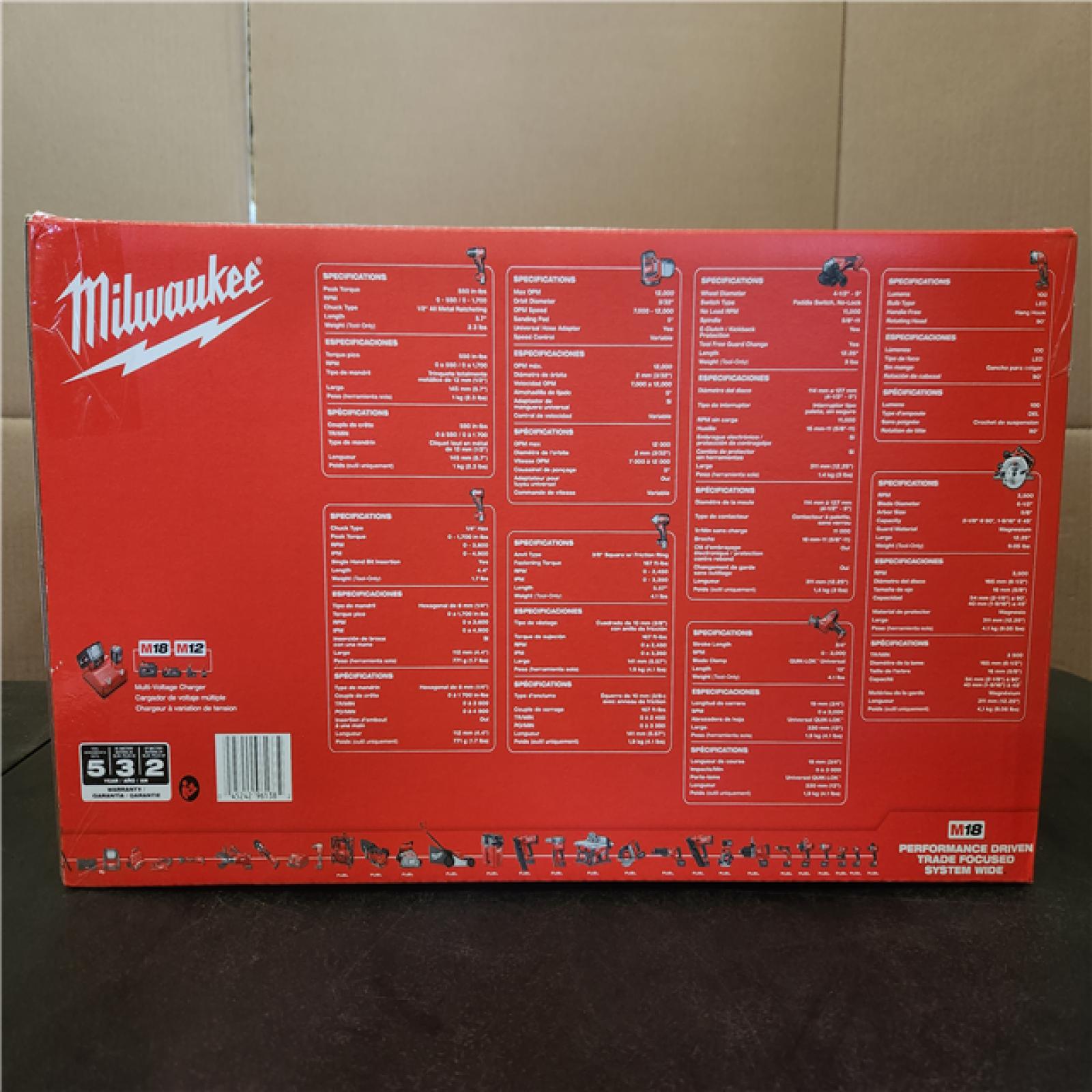 Phoenix NEW Milwaukee M18 18V Lithium-Ion Cordless Combo Kit (8-Tool) with (4) Batteries  Charger and Tool Bag SEALED