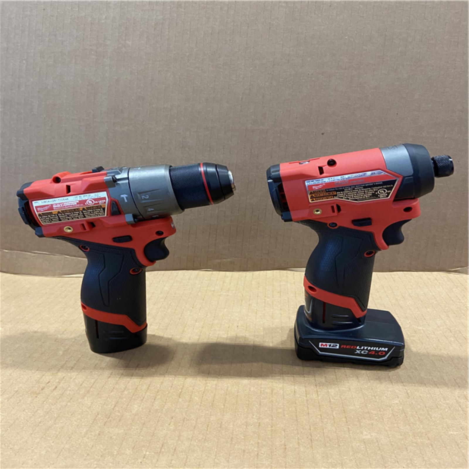 AS-IS Milwaukee 3497-22 12V Brushless Hammer Drill and Impact Driver Combo Kit