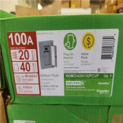 Phoenix NEW Square D Homeline 100 Amp 20-Space 40-Circuit Indoor Main Breaker Plug-On Neutral Load Center with Cover(HOM2040M100PCVP) (RV: $1 1700)