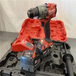 AS-IS - Milwaukee M18 FUEL 18-Volt Lithium-Ion Brushless Cordless 1/2 in. Hammer Drill/Driver Kit