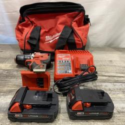AS-IS Milwaukee 18V Lithium-Ion Brushless Cordless 1/2 in. Compact Drill/Driver Kit