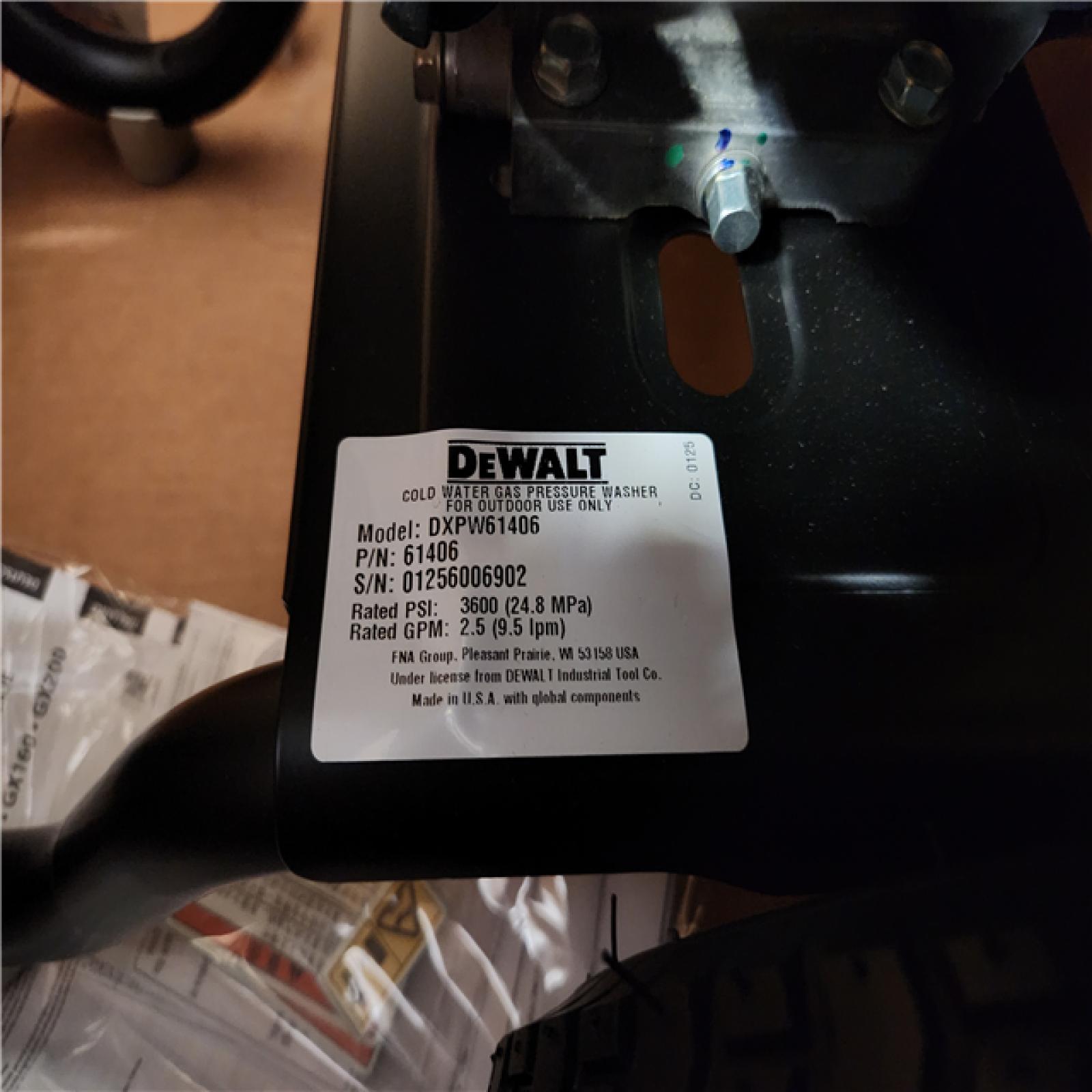 Phoenix AS-IS DEWALT 3600 PSI 2.5 GPM Cold Water Gas Professional Pressure Washer with HONDA GX200 Engine