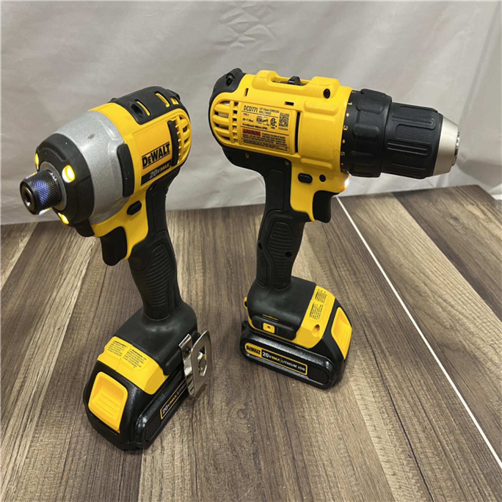 GOOD DeWALT 20V MAX Cordless Drill Driver/Impact Driver Combo Kit 1.3 Ah Lithium Ion