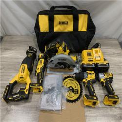 LIKE NEW! DEWALT 20V Lithium-Ion Cordless 5-Tool Combo Kit